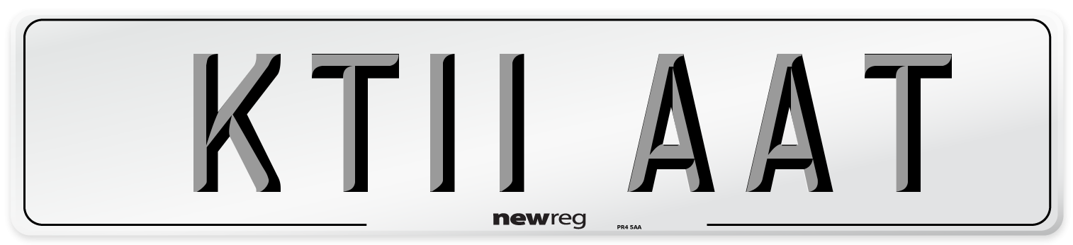 KT11 AAT Number Plate from New Reg